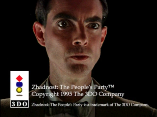 Zhadnost: The People's Party title screen for 3DO